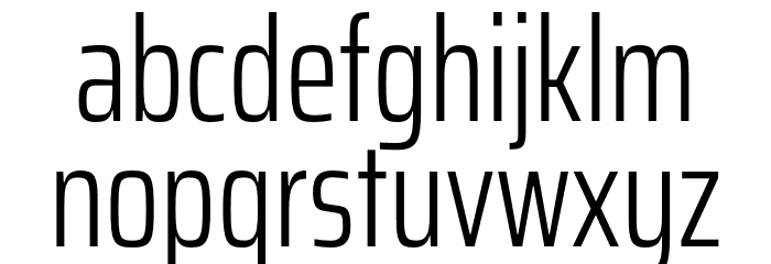 Saira ExtraCondensed Light Font LOWERCASE