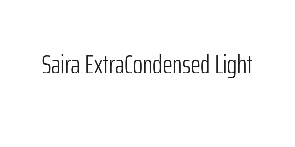 Saira ExtraCondensed Light Logo