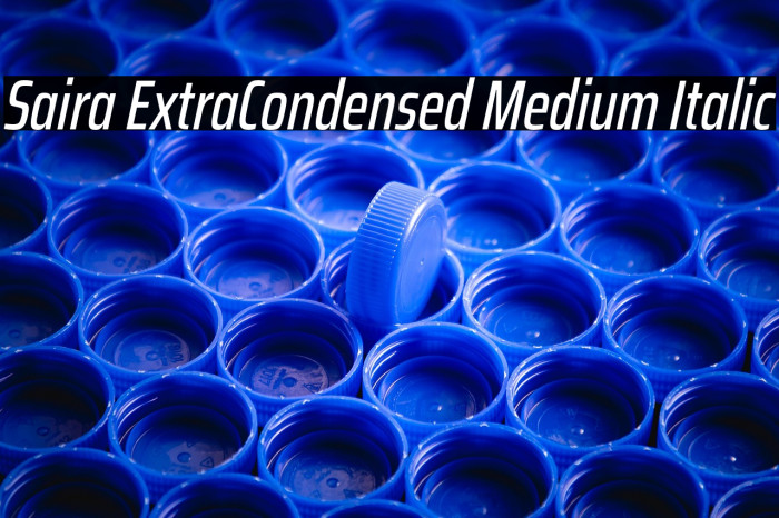 Saira ExtraCondensed Medium Italic Example 1