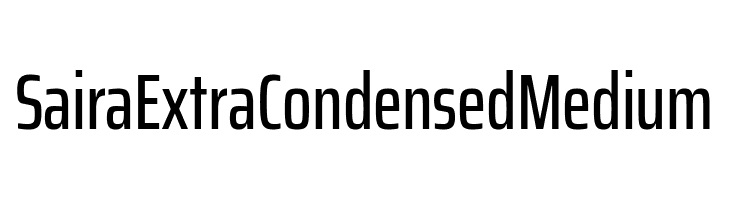 Saira ExtraCondensed Medium  Frei Schriftart Herunterladen