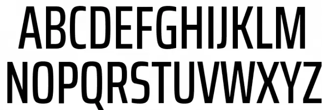 Saira ExtraCondensed Medium Schriftart Groß