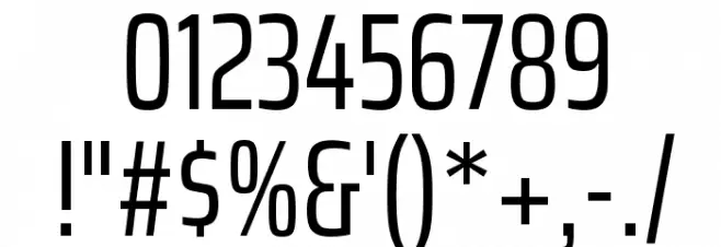 Saira ExtraCondensed Regular Font OTHER CHARS