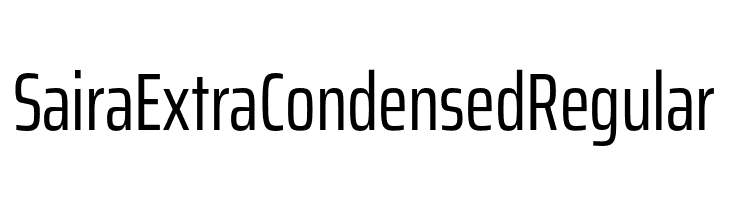 Saira ExtraCondensed Regular  Free Fonts Download