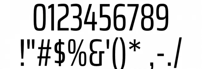 Saira ExtraCondensed Regular Font OTHER CHARS