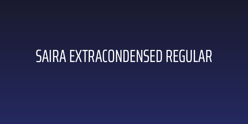 Saira ExtraCondensed Regular Social Header