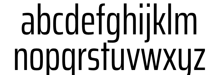 Saira ExtraCondensed Regular Font LOWERCASE