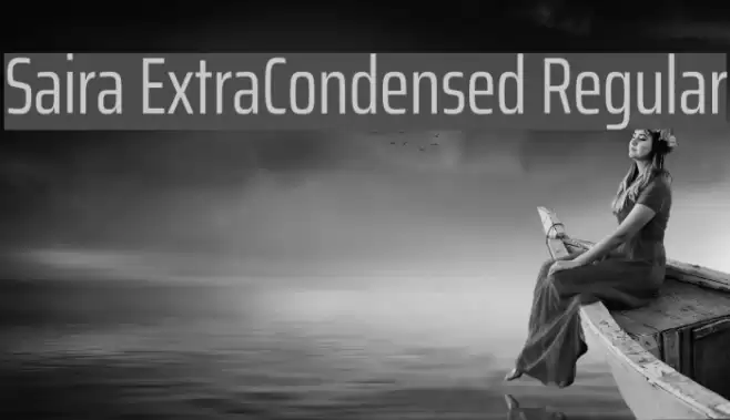 Saira ExtraCondensed Regular Font examples