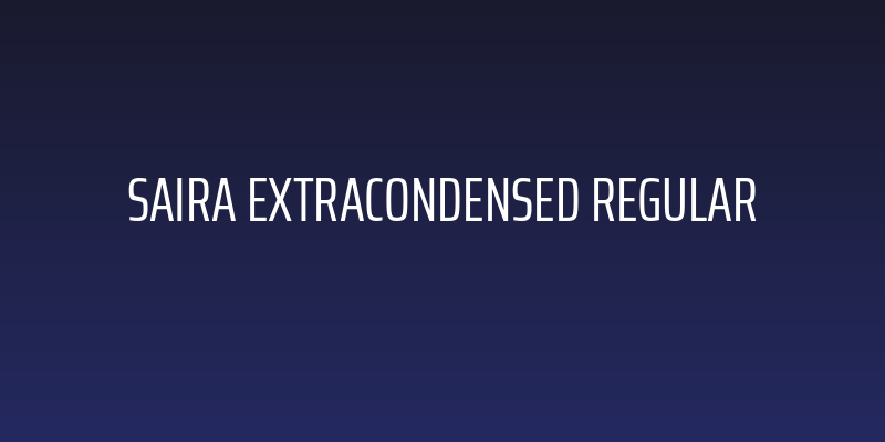Saira ExtraCondensed Regular Social Header
