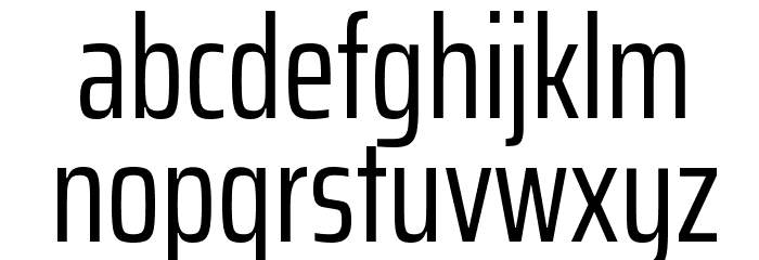 Saira ExtraCondensed Regular Font LOWERCASE