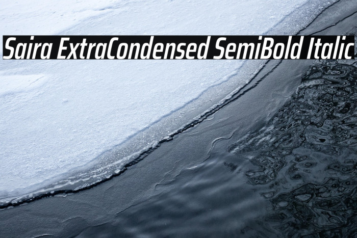 Saira ExtraCondensed SemiBold Italic Example 1