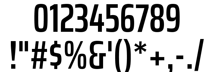 Saira ExtraCondensed SemiBold Font OTHER CHARS