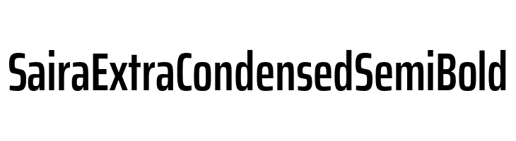 Saira ExtraCondensed SemiBold  Fuentes Gratis Descargar
