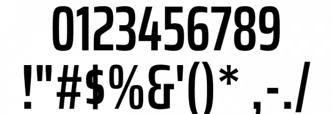 Saira ExtraCondensed SemiBold Font OTHER CHARS