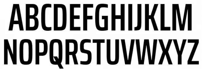 Saira ExtraCondensed SemiBold Schriftart Groß
