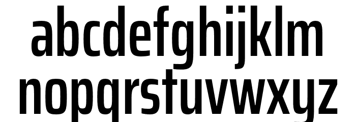 Saira ExtraCondensed SemiBold Font LOWERCASE
