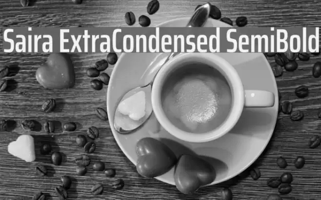 Saira ExtraCondensed SemiBold Fuentes examples