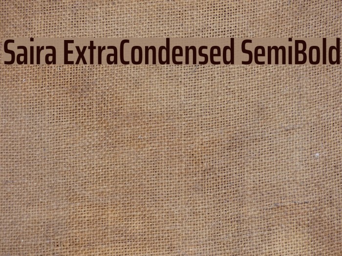 Saira ExtraCondensed SemiBold Font examples