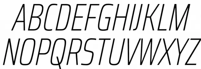 Saira ExtraCondensed Thin Italic Шрифта ВЕРХНИЙ