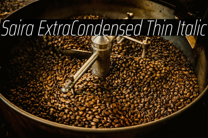 Saira ExtraCondensed Thin Italic Example 2