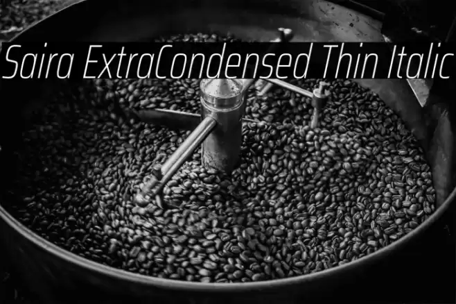 Saira ExtraCondensed Thin Italic Font examples