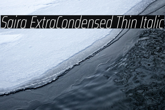 Saira ExtraCondensed Thin Italic Example 3