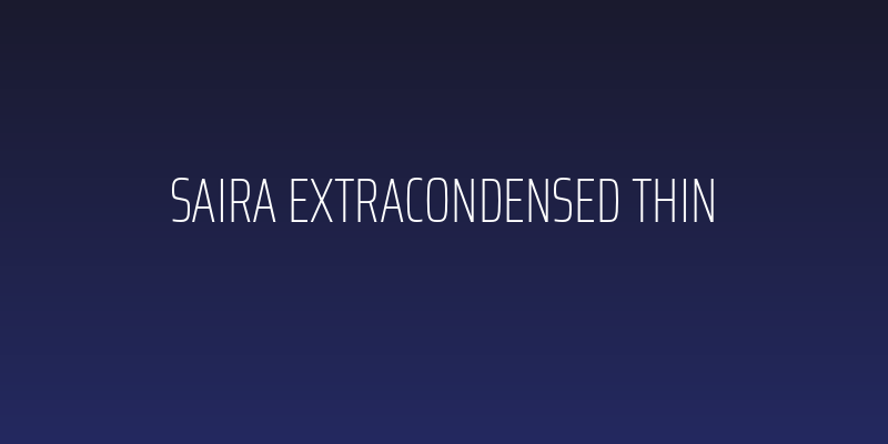 Saira ExtraCondensed Thin Social Header