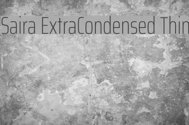 Saira ExtraCondensed Thin Font examples