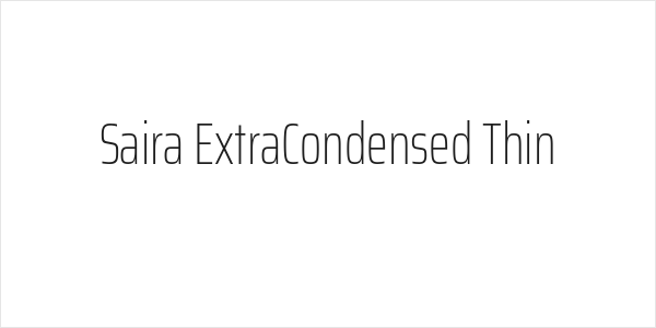 Saira ExtraCondensed Thin Logo
