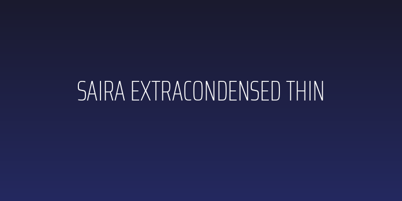 Saira ExtraCondensed Thin Social Header