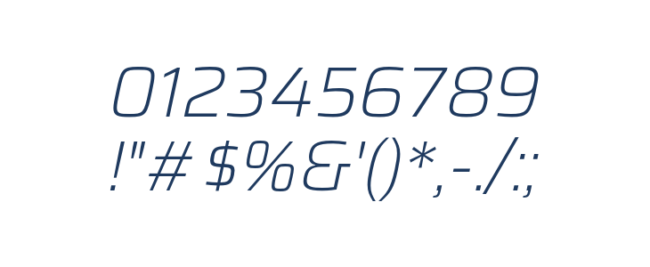 Saira ExtraLight Italic Other Characters