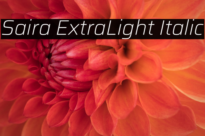 Saira ExtraLight Italic Example 1
