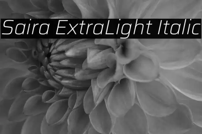 Saira ExtraLight Italic Font examples