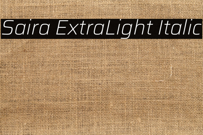 Saira ExtraLight Italic Example 3