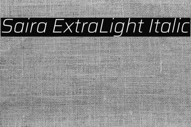 Saira ExtraLight Italic Font examples