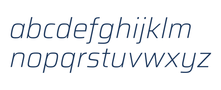 Saira ExtraLight Italic Lowercase