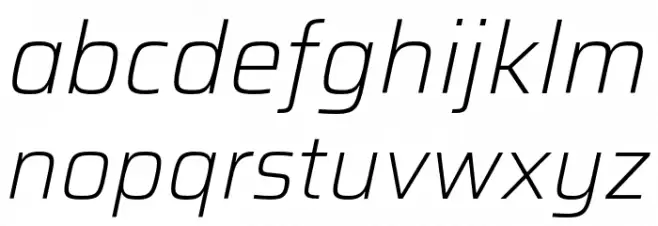 Saira ExtraLight Italic フォント 小文字