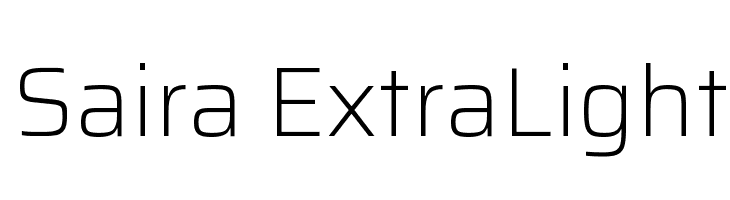 Saira ExtraLight Font