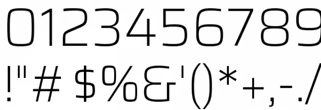 Saira ExtraLight Font OTHER CHARS