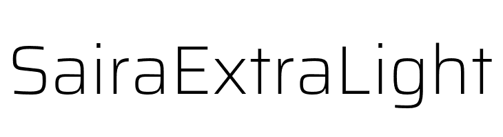 Saira ExtraLight  Скачать бесплатные шрифты