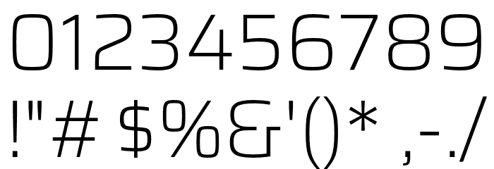 Saira ExtraLight Font OTHER CHARS