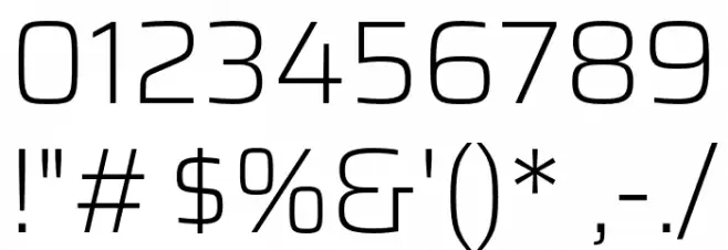 Saira ExtraLight Font OTHER CHARS