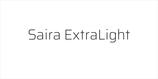 Saira ExtraLight Logo