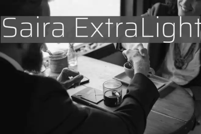 Saira ExtraLight Font examples