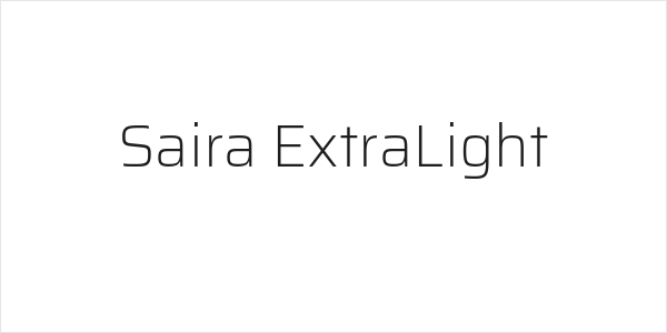Saira ExtraLight Logo