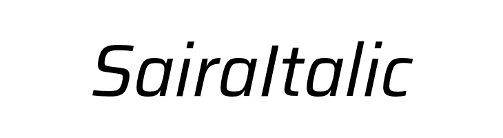 Saira Italic  les polices de caractères gratuit tlcharger