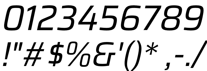 Saira Italic Font OTHER CHARS