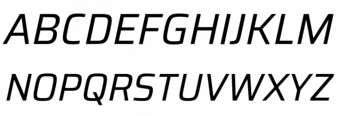 Saira Italic 字体 大写