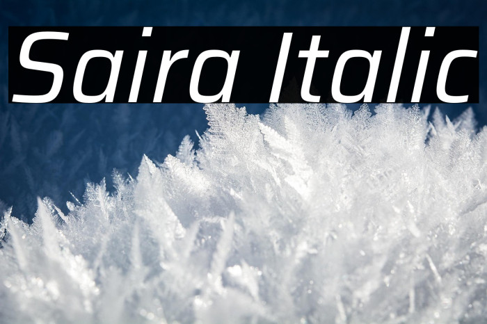 Saira Italic Example 3