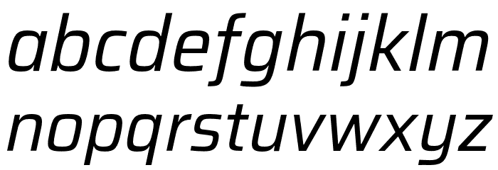 Saira Italic Font LOWERCASE