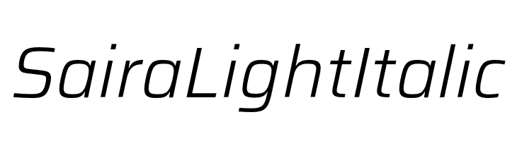 Saira Light Italic  font caratteri gratis